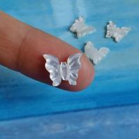 Natural White Shell Beads, Butterfly, fashion jewelry & DIY, white 