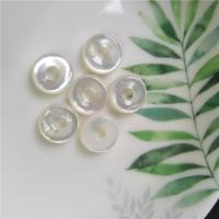 Natural Seashell Pendant, Pearl Shell, Round, fashion jewelry & DIY, white, 12mm 