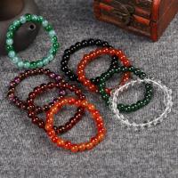 Glass Jewelry Beads Bracelets, Glass Beads, plated, fashion jewelry & elastic 