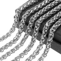 Stainless Steel Rope Chain, electrolyzation, machine polishing, Approx 