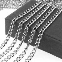 Stainless Steel Curb Chain, electrolyzation, machine polishing Approx 