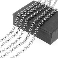 Stainless Steel Rolo Chain, Round, electrolyzation, machine polishing Approx 