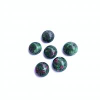 Gemstone Cabochons, Ruby in Zoisite, polished, DIY, green 