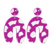 Acrylic Dangle Earring, Zinc Alloy, with Acetate, fashion jewelry & for woman 
