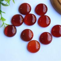 Agate Cabochon, Red Agate, Round, polished, DIY red 