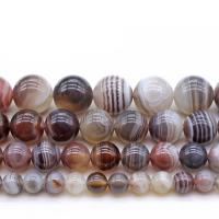Botswana Achat Perle, rund, poliert, DIY & verschiedene Größen vorhanden, verkauft von Strang
