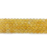 Crackle Quartz Beads, Round, polished, DIY yellow 