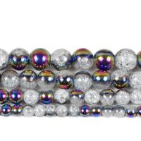 Round Crystal Beads, colorful plated, DIY 