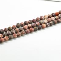 Leopard Skin Stone Bead, Round, DIY & frosted 