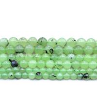 Prehnite Beads, Natural Prehnite, Round, polished, DIY green 