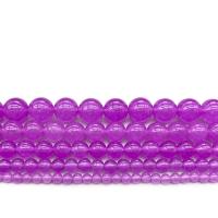 Пурпурный Халцедон, фиолетовый халцедон, Круглая, полированный, DIY & разный размер для выбора, фиолетовый, продается Strand