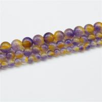 Natural Ametrine Beads, Round, polished, DIY 