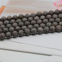 Schneeflocke Obsidian Perlen, rund, DIY & verschiedene Größen vorhanden & satiniert, verkauft von Strang