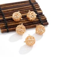 Hollow Brass Pendants, plated, fashion jewelry & DIY, golden 