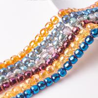 Round Crystal Beads, plated, fashion jewelry & DIY, multi-colored, 8mm 