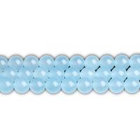 Abalorios de Calcedonia Azul , Esférico, pulido, Bricolaje & diverso tamaño para la opción, azul claro, Vendido por Sarta