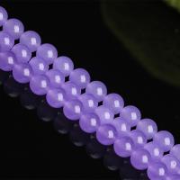 Purple Chalcedony Bead, Round, polished, DIY 