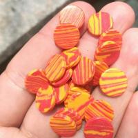 Gemstone Cabochons, Synthetic Malachite, Round, polished, DIY, reddish orange, 10mm 