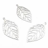 Stainless Steel Leaf Pendant, durable & DIY & hollow Approx 1.1mm 