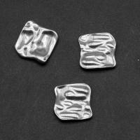 Stainless Steel Cabochon, Square, silver color plated Approx 