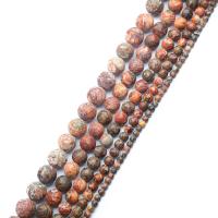 Leopard Skin Stone Bead, Round, polished, DIY 