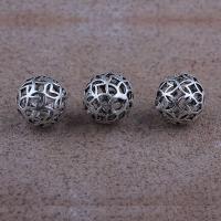 Zinc Alloy Hollow Beads, plated, fashion jewelry, silver color, 10mm*10mm 
