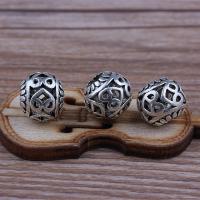 Zinc Alloy Hollow Beads, plated, fashion jewelry, silver color, 10mm*8mm 