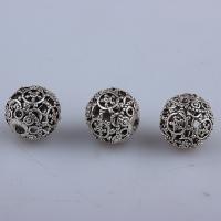 Zinc Alloy Hollow Beads, plated, fashion jewelry, silver color, 12mm*12mm 