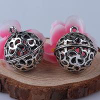 Zinc Alloy Jingle Bell for Christmas Decoration, plated, DIY, silver color, 24mm 