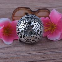 Zinc Alloy Jingle Bell for Christmas Decoration, plated, DIY, silver color, 32mm 