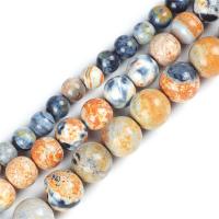Natürliche Feuerachat Perlen, rund, poliert, DIY & verschiedene Größen vorhanden, verkauft von Strang