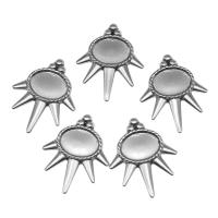 Stainless Steel Cabochon Setting, silver color plated Approx 