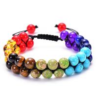 Bracelets de Woven Ball pierres précieuses, Pierre naturelle, Réglable & bijoux de mode, plus de couleurs à choisir, Vendu par brin