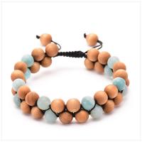 Bracelets de Woven Ball pierres précieuses, Pierre naturelle, avec Amazonite, bijoux de mode, plus de couleurs à choisir, Vendu par brin