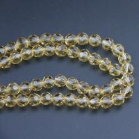 Round Crystal Beads, polished, DIY & faceted, Lt Smoked Topaz, 8mm 