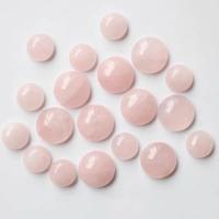 Quartz Cabochon, Rose Quartz, Round, polished, DIY pink [