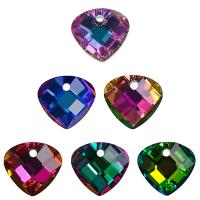 Perles cristal de triangulaire, coeur, Placage, DIY, plus de couleurs à choisir, 14mm, Vendu par PC