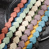 Perles de lave multicolor, lave volcanique, poisson, DIY, couleurs mélangées, 14mm, Vendu par brin