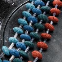 Perles de lave multicolor, lave volcanique, abaque, DIY, couleurs mélangées, 21mm, Vendu par brin