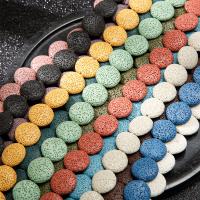 Perles de lave multicolor, lave volcanique, Rond, DIY, couleurs mélangées, 20.5mm, Vendu par brin