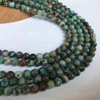 Natural African Turquoise Beads, Round, DIY 