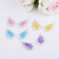 Hair Clip Cabochon Finding, Plastic, Wing Shape, use for DIY cell/Key chain/Headdress/brooch 