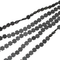 Magnetic Hematite Beads, Hexagon, polished Approx 16 Inch 