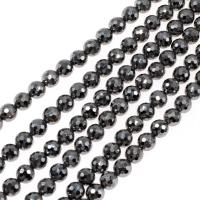 Magnetic Hematite Beads, Round, polished, faceted Approx 16 Inch 