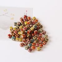 Speckled Porcelain Beads, Cube, handmade Approx 2.5mm 