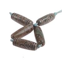 Natural Tibetan Agate Dzi Beads, brown 