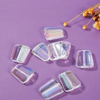 Transparent Acrylic Beads, colorful plated, DIY 