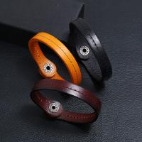 PU Leather Cord Bracelets, Iron, with PU Leather, fashion jewelry & Unisex 