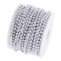 ABS Kunststoff Perlen Kette, nachhaltiges & Hochzeitsgeschenk, keine, 4mm, 20m/Spule, verkauft von Spule