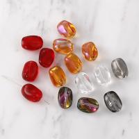 Twist Crystal Beads, irregular, plated, DIY 